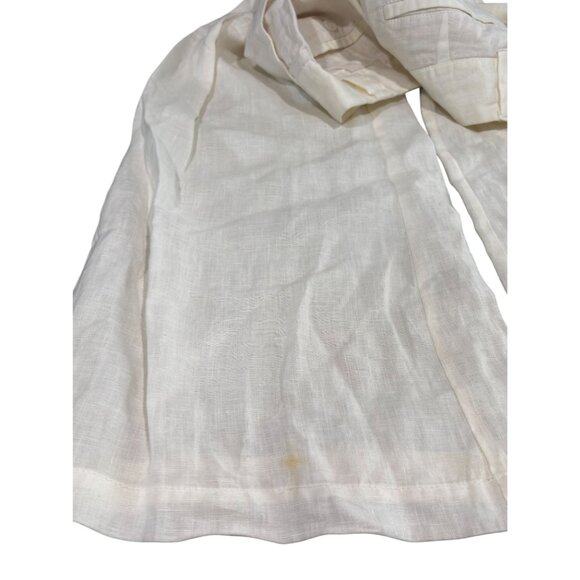 London Jean The Marisa Fit Womens White Linen Wide-Leg Pants Size 0 - Picture 6 of 12
